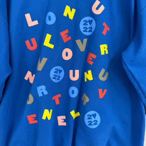 Harry Styles Love on Tour 2022 Love Soup Crewneck Sweatshirt Adult Large Blue - Picture 3 of 6